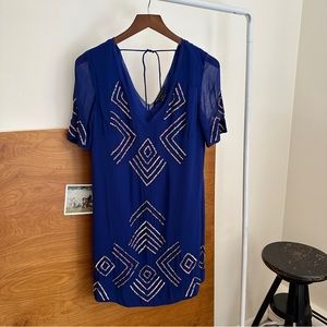 French Connection blue sequin dress